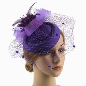 Beloved Millinery Elegant Royal Pillbox Lace Dotted Veil Hat Fascinator NWT